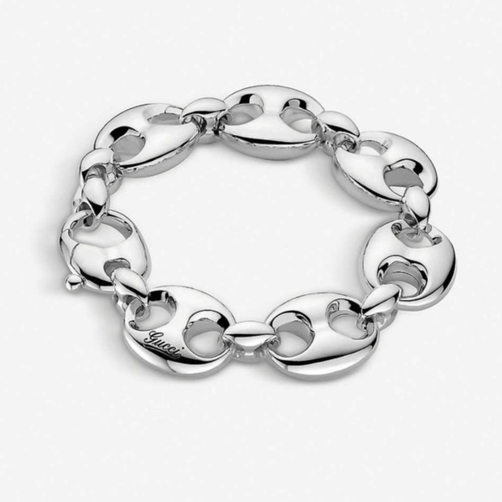 ❤️ Vintage Gucci Anchor Mariner Link Bracelet 925 RARE